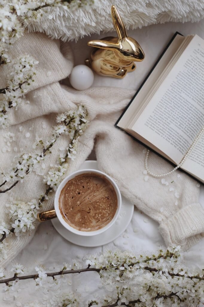 spring, coffee, nature, beautiful flowers, flower wallpaper, flowers, flat lay, book, flower background, breakfast
