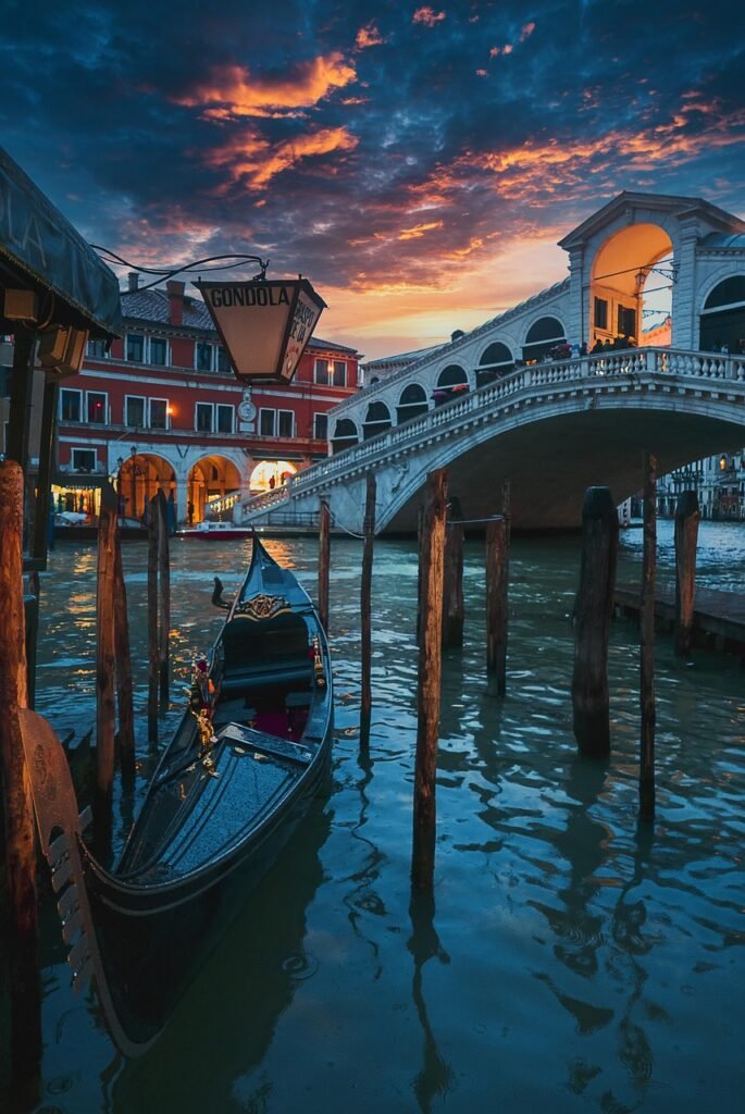 venice, sunset, grand canal